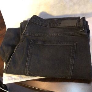 MNG Mom Classic Cotton High rise wide straight leg jeans